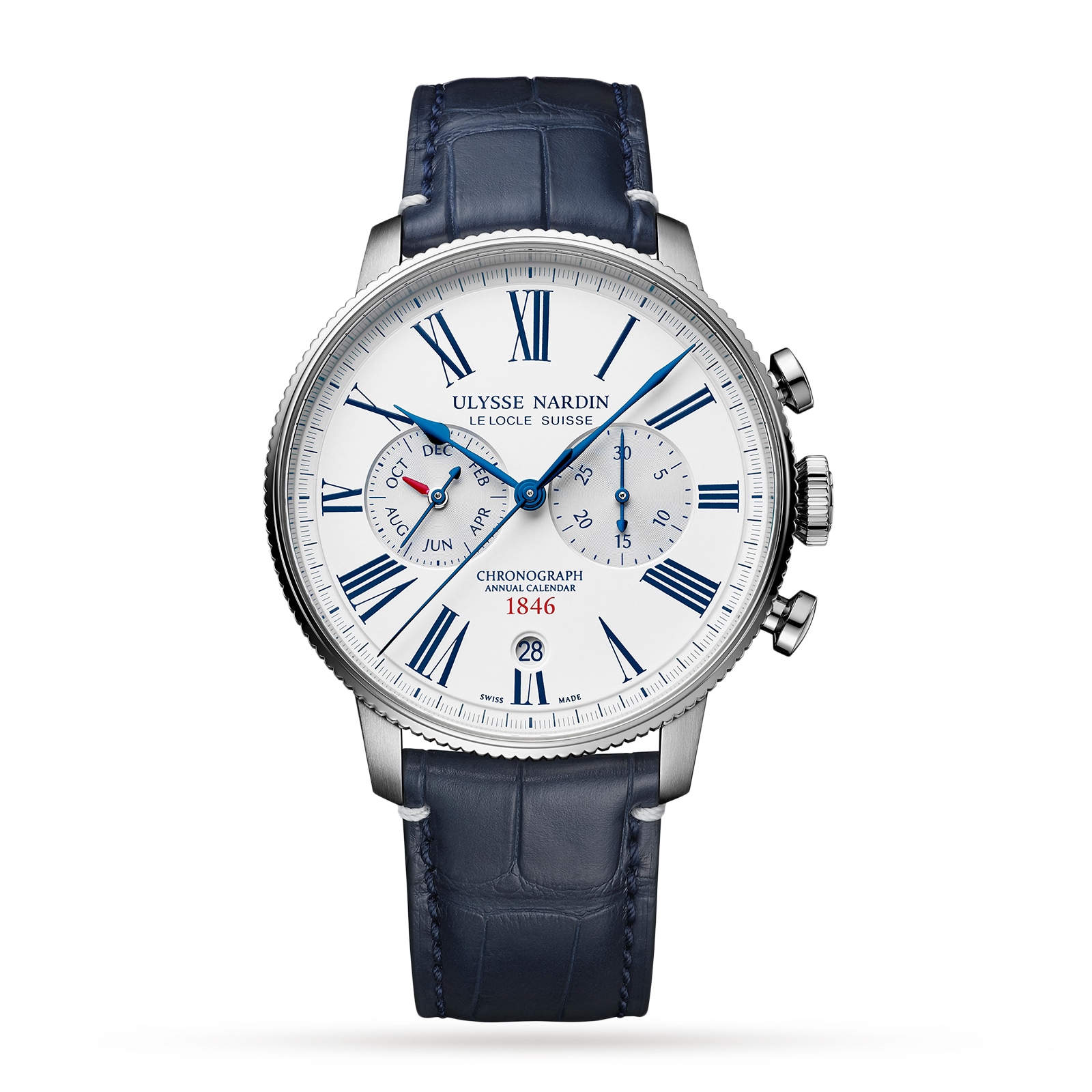 Ulysse Nardin Marine Torpilleur Chronograph 44mm Stainless Steel Case And Bezel