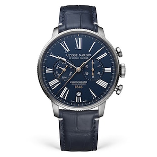 Ulysse Nardin Marine Torpilleur Chronograph 44mm Stainless Steel Case And Bezel
