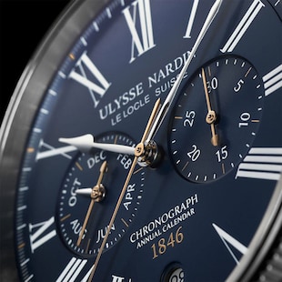 Ulysse Nardin Marine Torpilleur Chronograph 44mm Stainless Steel Case And Bezel