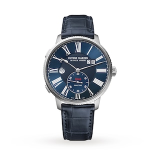 Ulysse Nardin Marine Torpilleur Dual Time 44mm Stainless Steel Case And Bezel