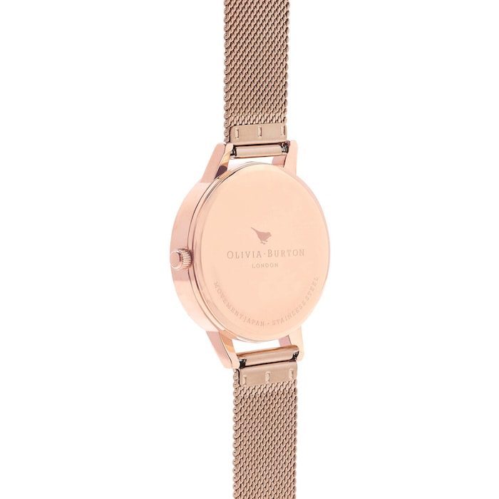 Olivia Burton Classic 30mm Ladies Watch White And Rose Gold