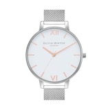 Olivia Burton Classic 38mm Ladies Watch White And Silver
