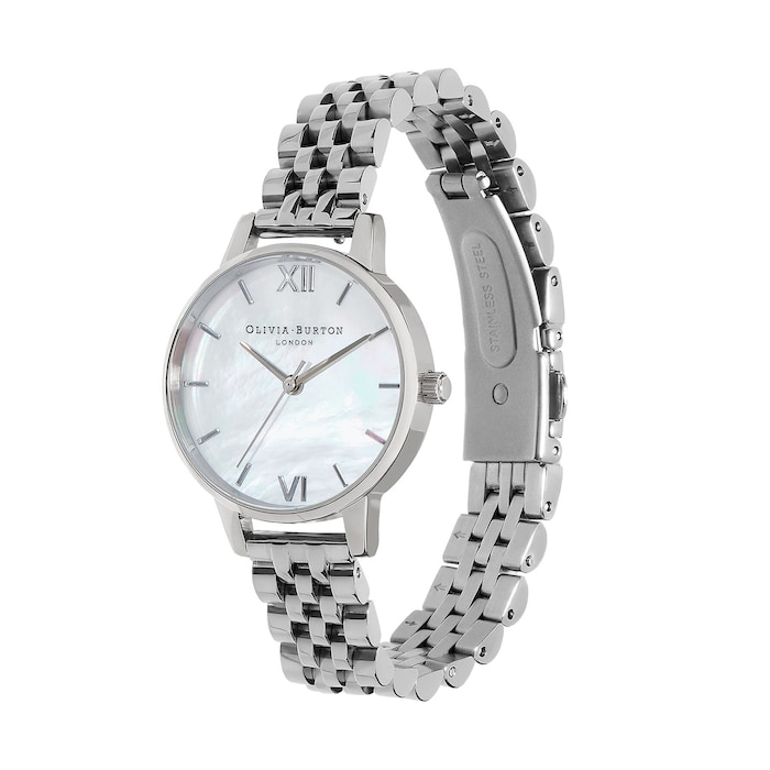 Olivia Burton Classic 30mm Ladies Watch Mother Of Pearl Silver