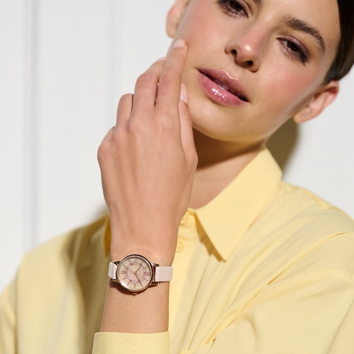 Olivia Burton Wonderland 30mm Ladies Watch Pink Leather
