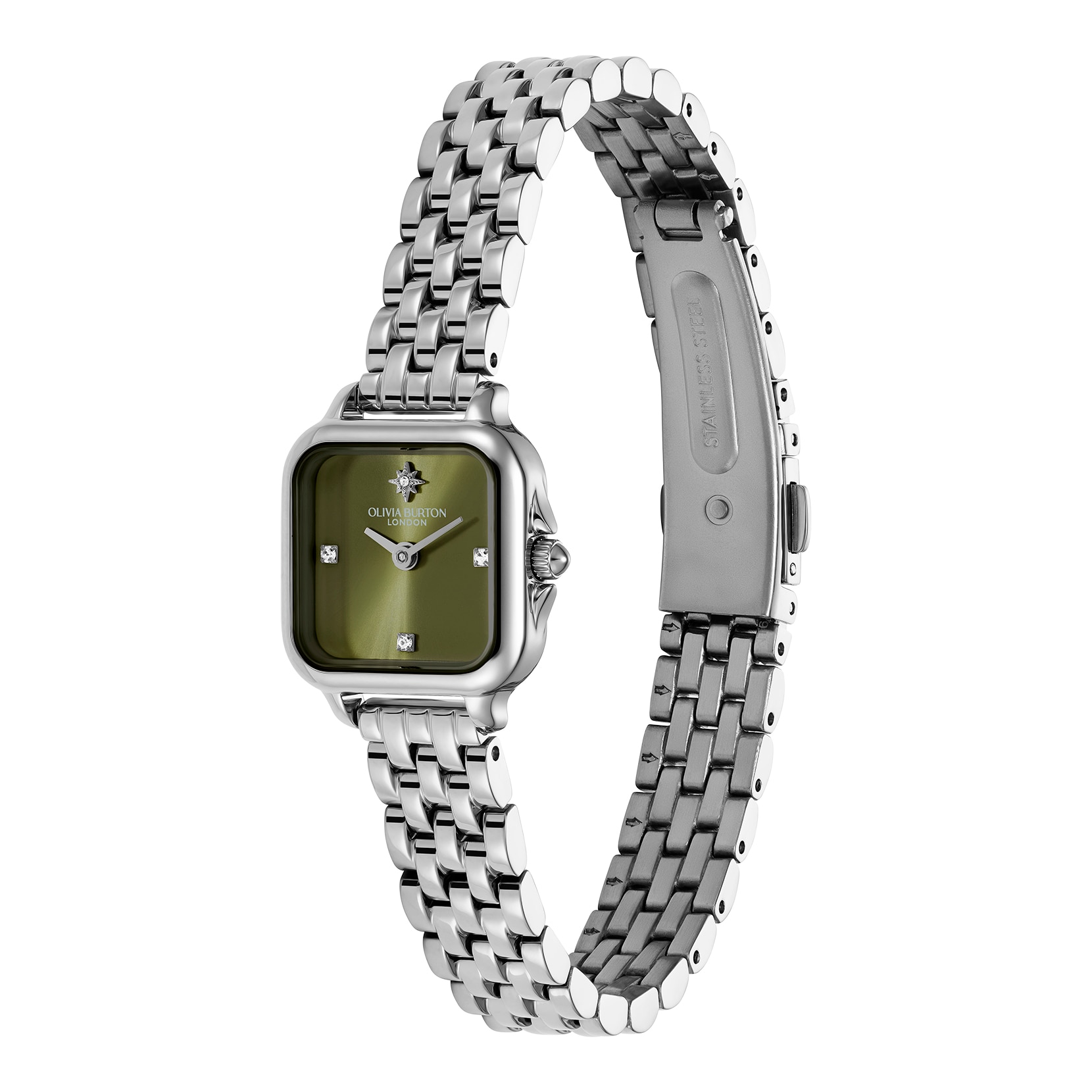 Olivia Burton Mini Grosvenor 20mm Ladies Watch Green Olivia Burton Mini Grosvenor 20mm Ladies Watch Green