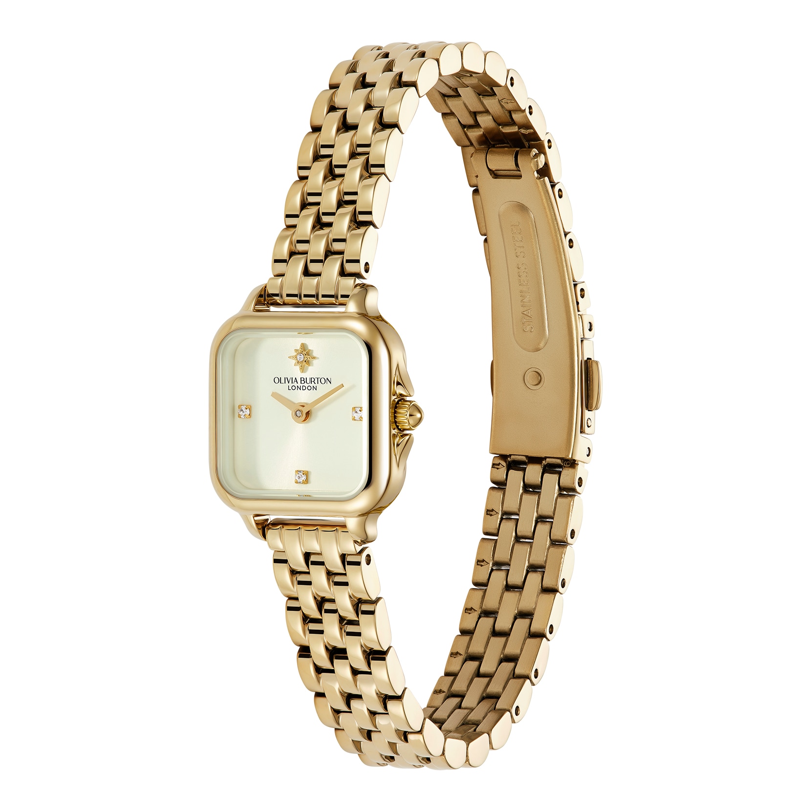 Olivia Burton Mini Grosvenor 20mm Ladies Watch White