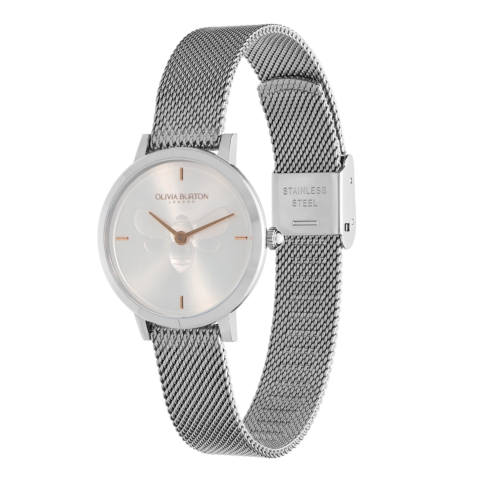 Olivia Burton Ultra Slim 28mm Ladies Watch Stainless Steel