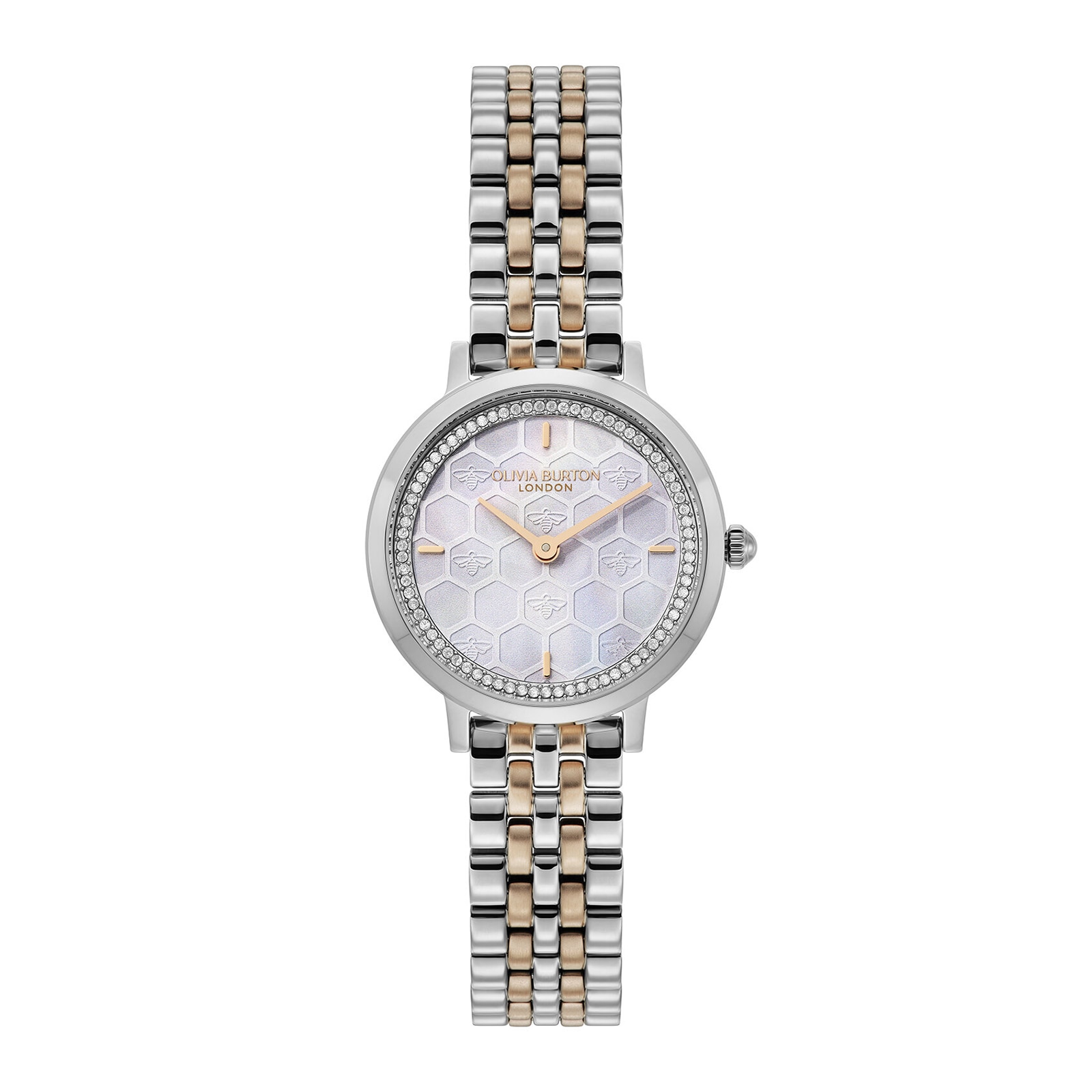 Olivia Burton Honeycomb 28mm Ladies Watch Silver
