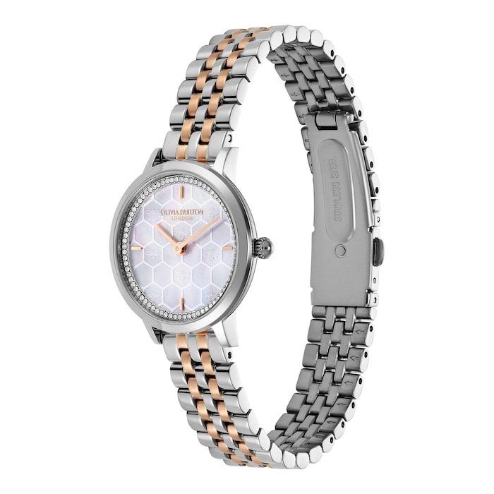 Olivia Burton Honeycomb 28mm Ladies Watch Silver