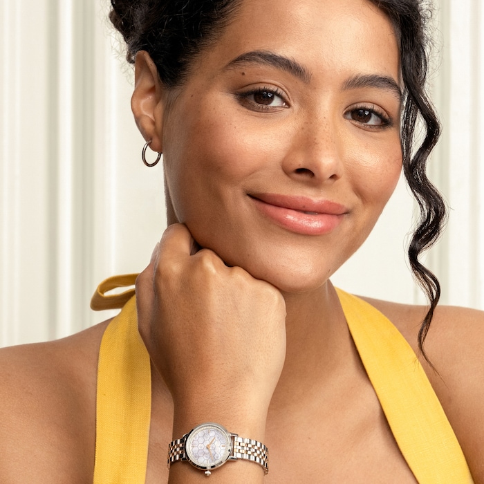 Olivia Burton Honeycomb 28mm Ladies Watch Silver