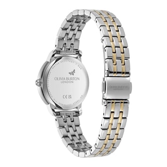 Olivia Burton Classic 30mm Westbourne White & Two Tone Bracelet Ladies Watch Olivia Burton Classic 30mm Westbourne White & Two Tone Bracelet Ladies Watch
