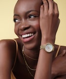 Olivia Burton Captivate Mother of Pearl And Gold 34mm Bracelet Ladies Watch