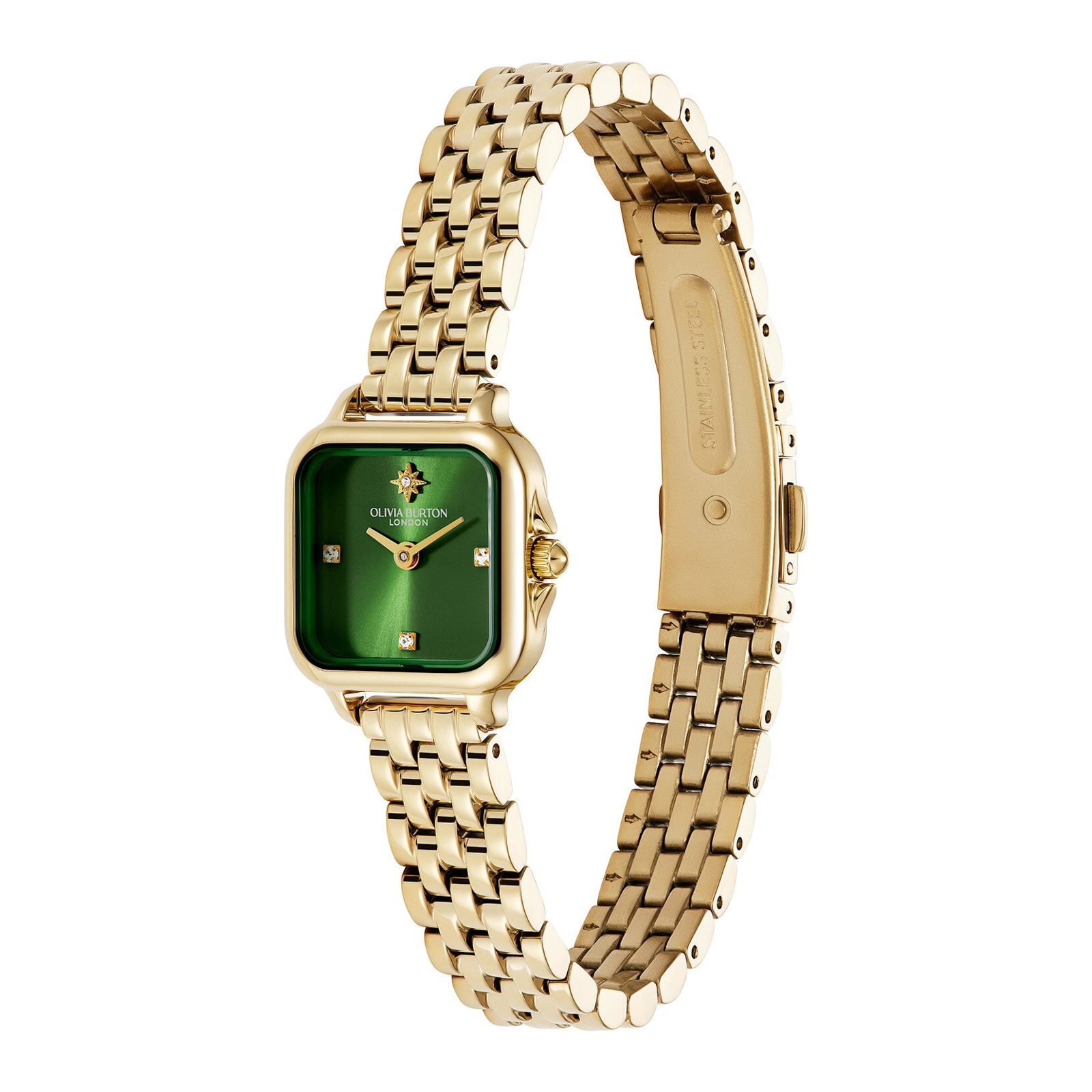 Olivia Burton Mini Grosvenor 20mm Ladies Watch Green