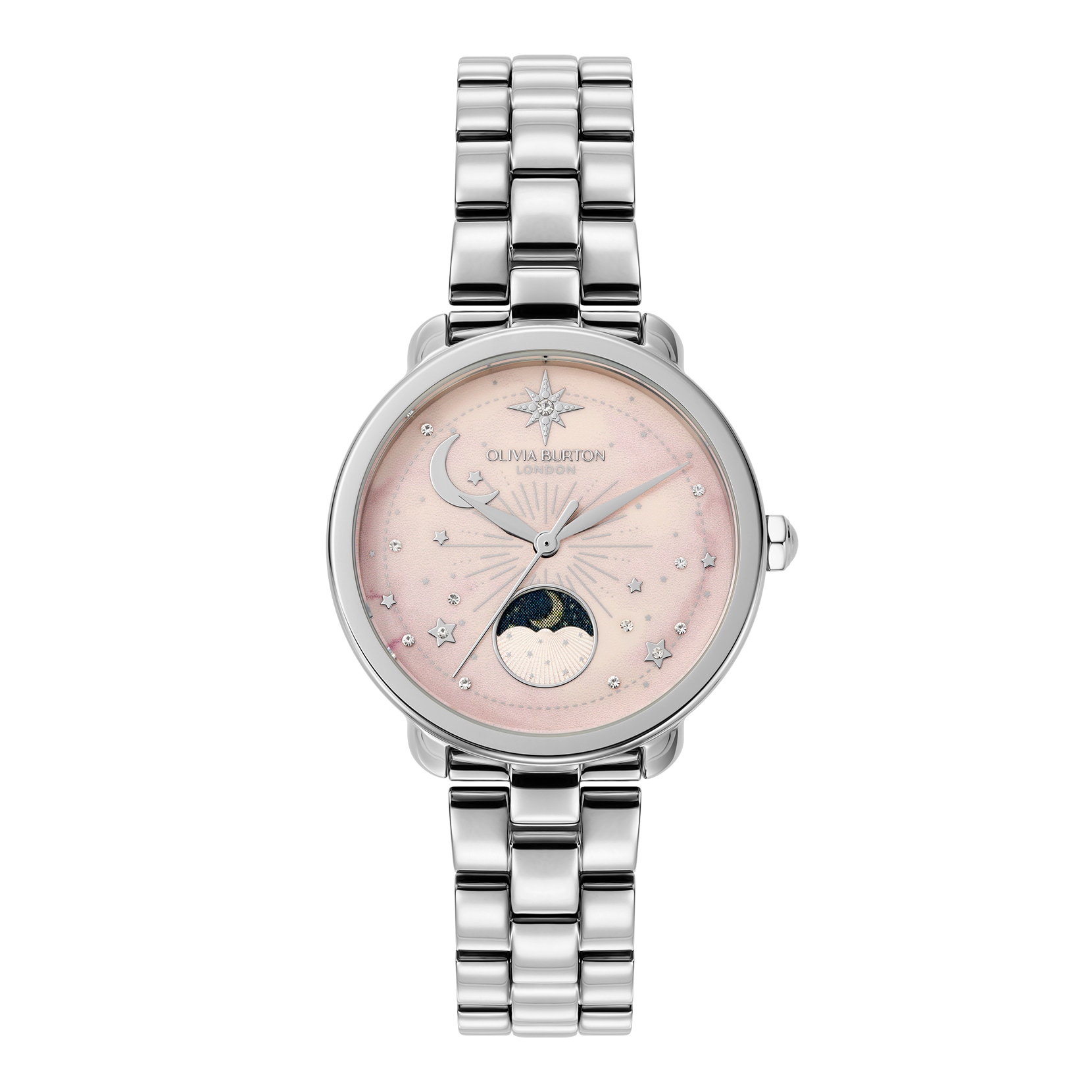 Olivia Burton Celestial Moon Phase 34mm Ladies Watch Pink Olivia Burton Celestial Moon Phase 34mm Ladies Watch Pink