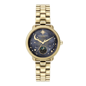 Olivia Burton Celestial Moon Phase 34mm Ladies Watch Black Olivia Burton Celestial Moon Phase 34mm Ladies Watch Black