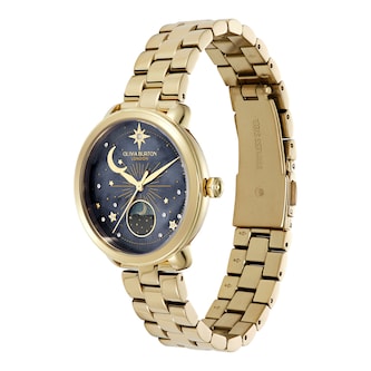 Olivia Burton Celestial Moon Phase 34mm Ladies Watch Black Olivia Burton Celestial Moon Phase 34mm Ladies Watch Black
