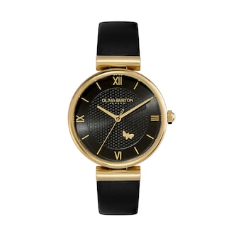 Olivia Burton Signature Minima Bee T Bar 36mm Ladies Watch Black