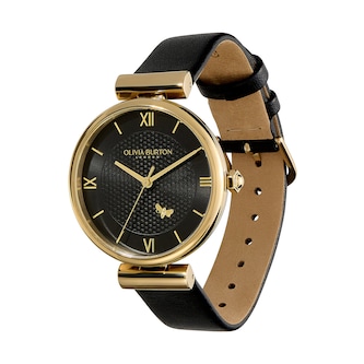 Olivia Burton Signature Minima Bee T Bar 36mm Ladies Watch Black