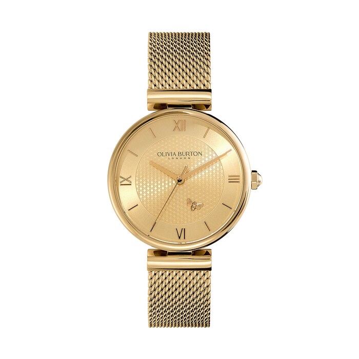 Olivia Burton Signature Minima Bee T Bar 36mm Ladies Watch Gold