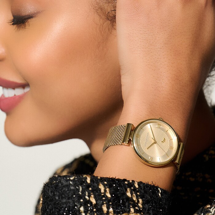 Olivia Burton Signature Minima Bee T Bar 36mm Ladies Watch Gold