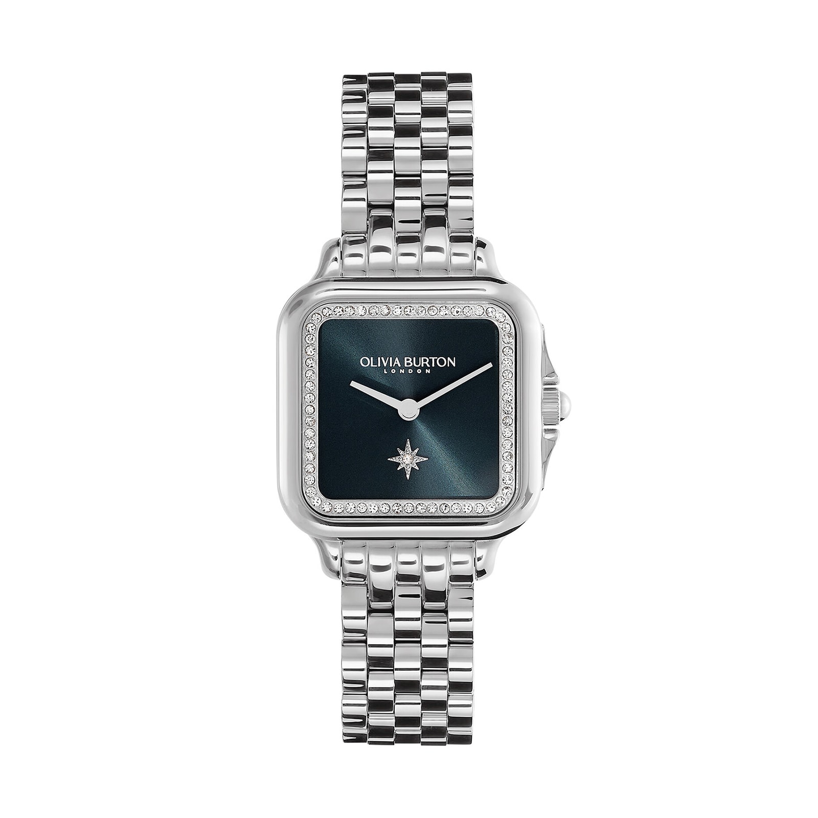 Olivia Burton Classic 28mm Ladies Watch Grosvenor Blue and Silver