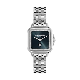 Olivia Burton Classic 28mm Ladies Watch Grosvenor Blue and Silver