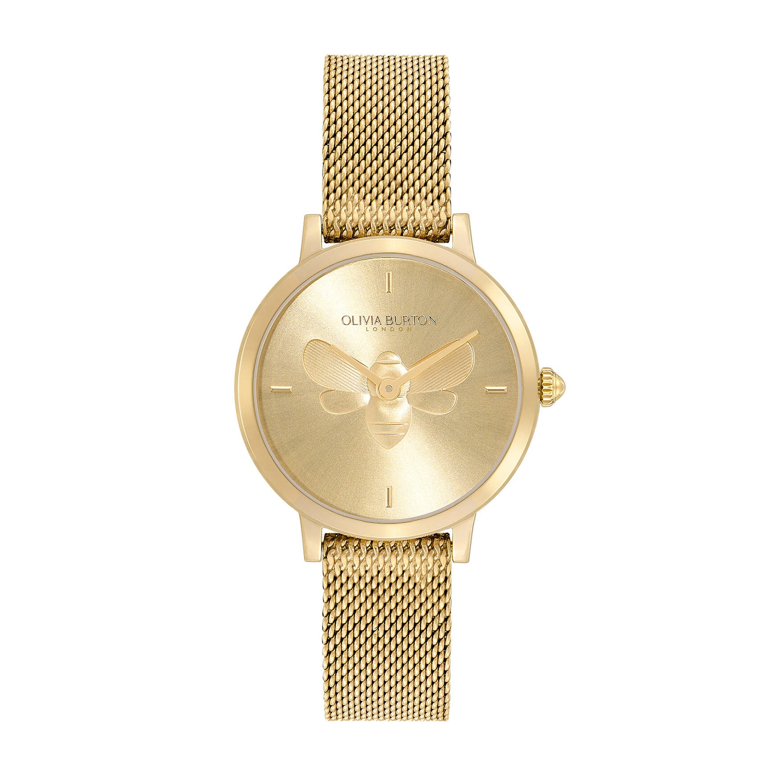 Olivia Burton Ultra Slim 28mm Ladies Watch Yellow Gold