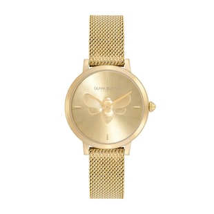 Olivia Burton Ultra Slim 28mm Ladies Watch Yellow Gold