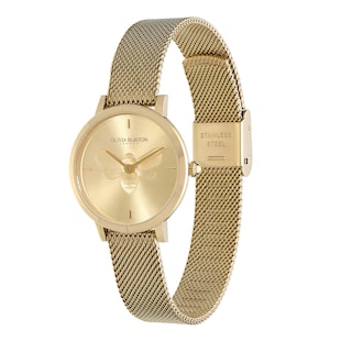 Olivia Burton Ultra Slim 28mm Ladies Watch Yellow Gold
