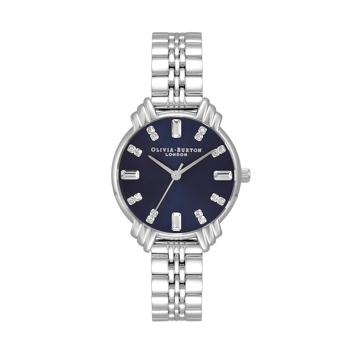 Olivia Burton Classic 30mm Ladies Watch Blue And Silver