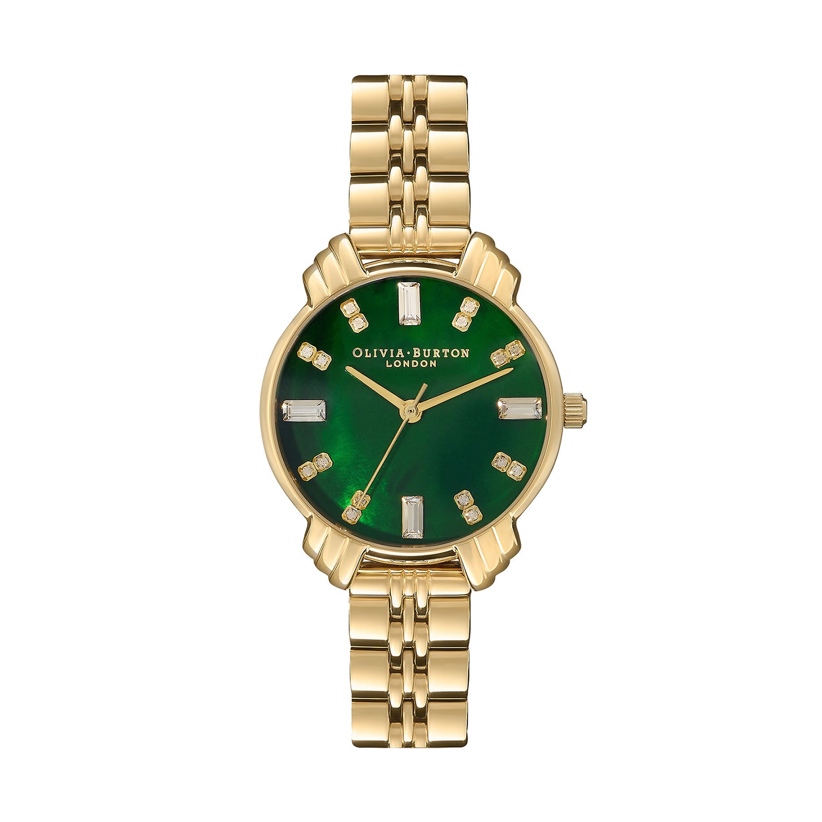 Classic 30mm Ladies Watch Emerald And Gold