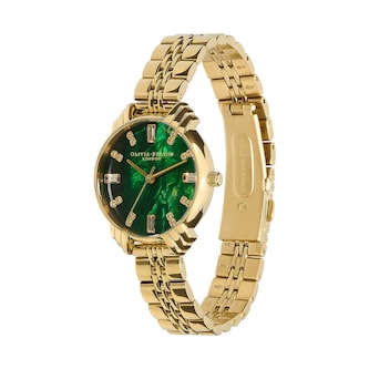 Olivia Burton Classic 30mm Ladies Watch Emerald And Gold