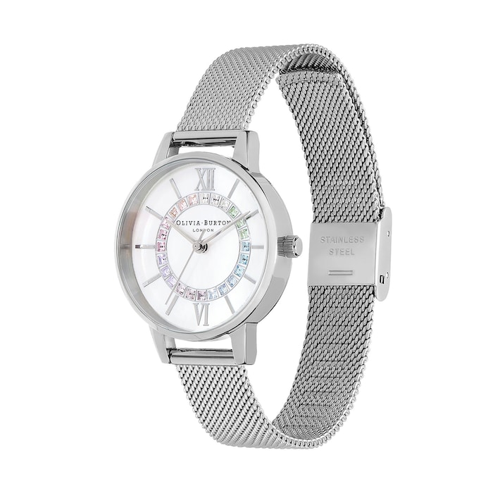 Olivia Burton Wonderland 30mm Ladies Watch White And Silver