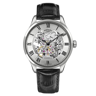 Rotary Greenwich 42mm Mens Watch Silver