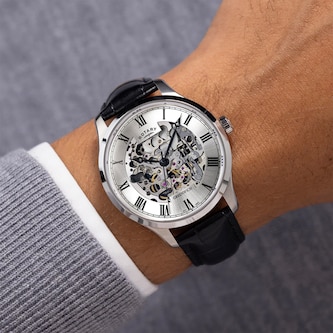 Rotary Greenwich 42mm Mens Watch Silver