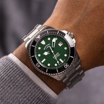 Rotary Seamatic 300 42mm Mens Watch Green Rotary Seamatic 300 42mm Mens Watch Green