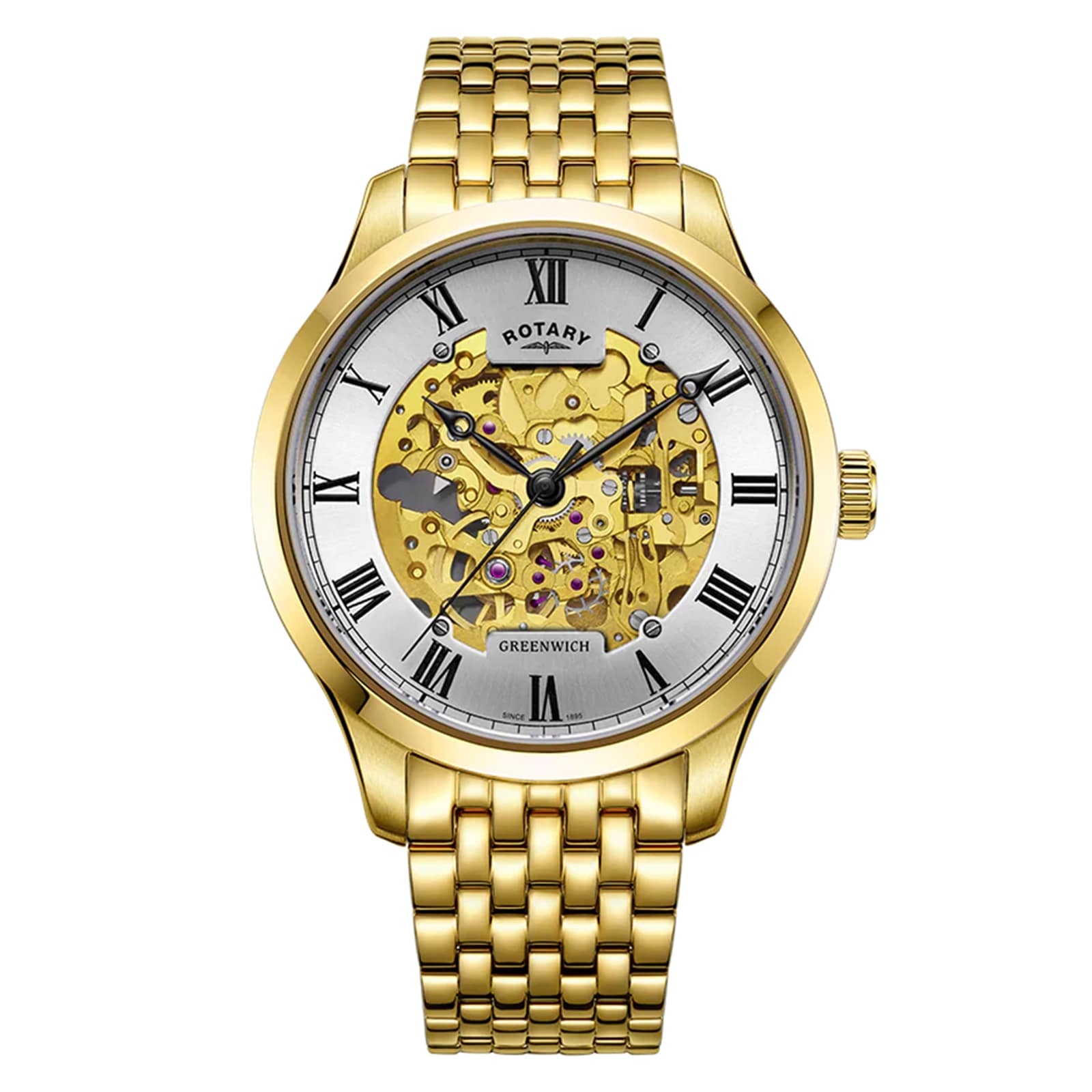 Rotary Greenwich 42mm Mens Watch Silver Rotary Greenwich 42mm Mens Watch Silver