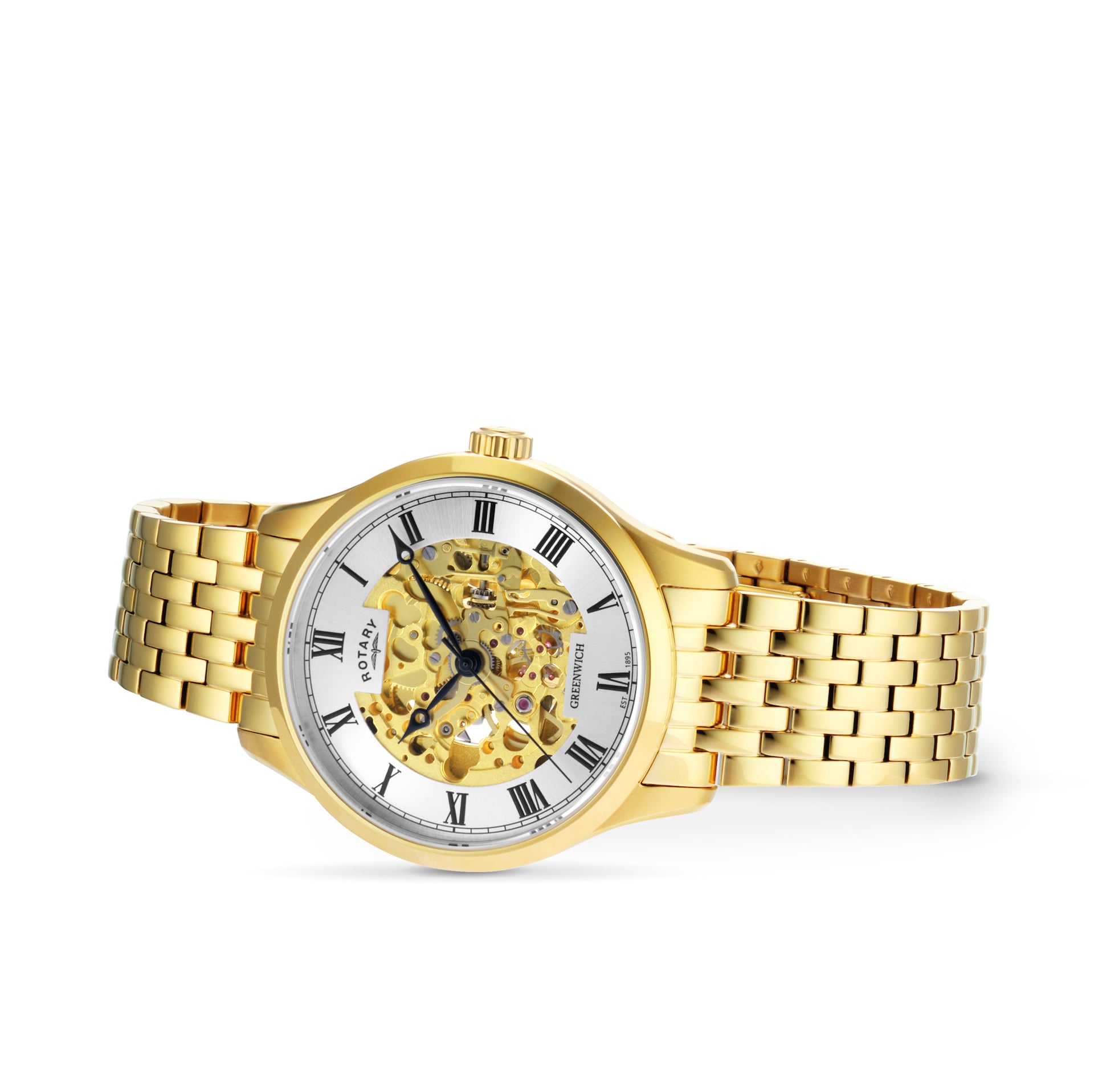 Rotary Greenwich 42mm Mens Watch Silver