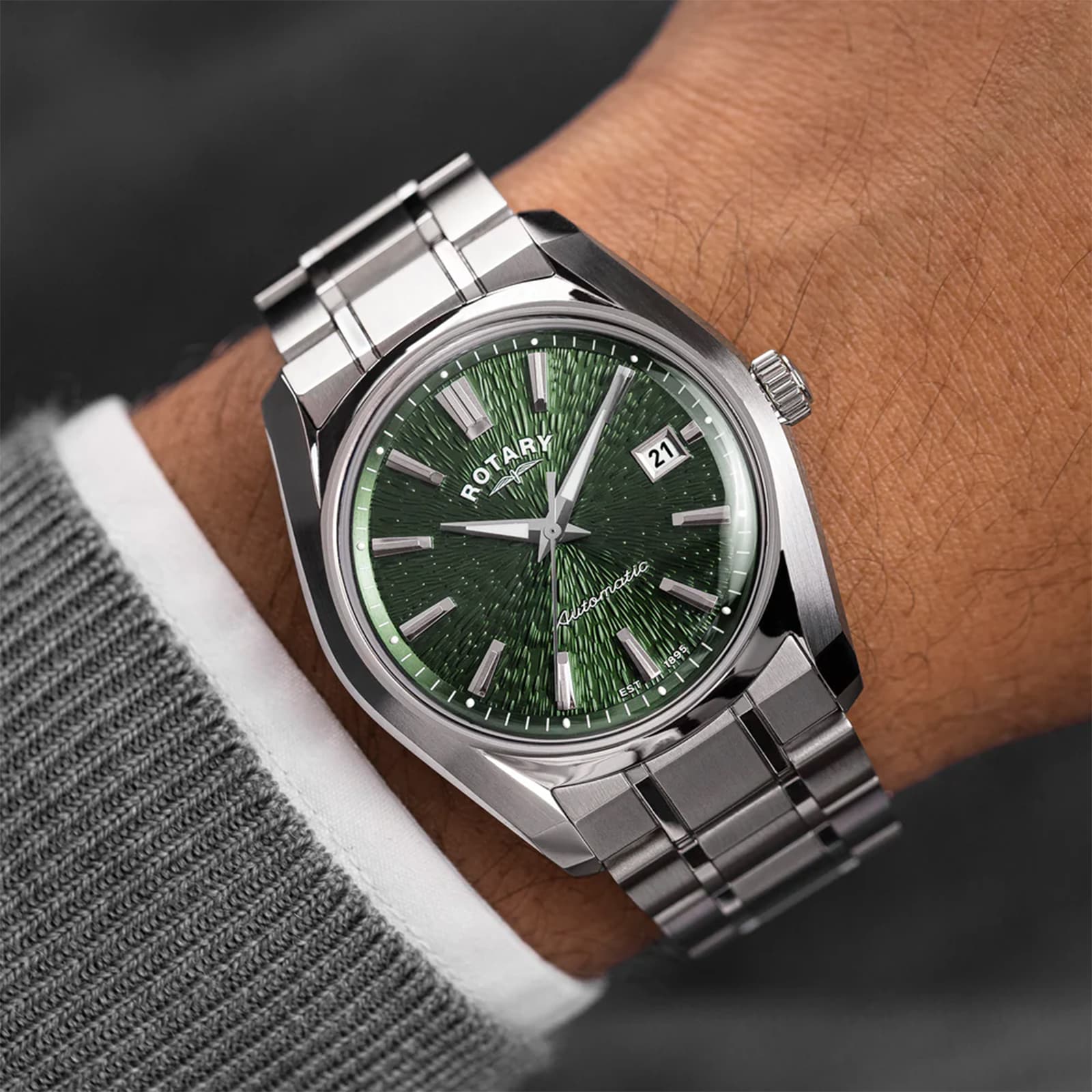 Rotary Lumen 40mm Mens Watch Green Rotary Lumen 40mm Mens Watch Green