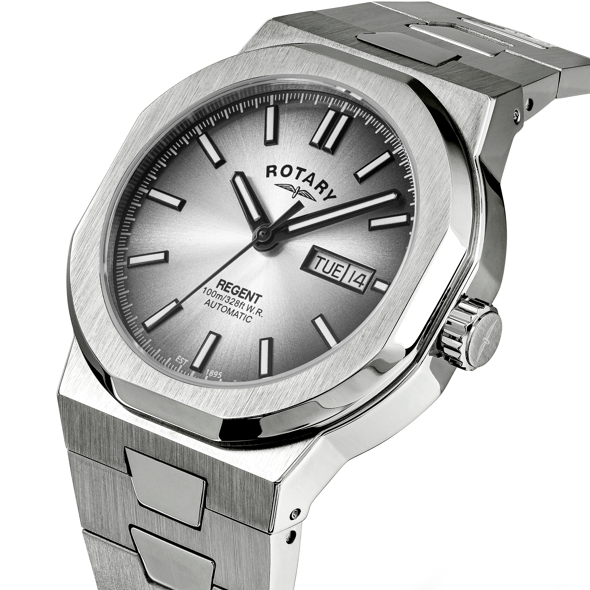 Rotary Regent 40mm Mens Watch Silver Rotary Regent 40mm Mens Watch Silver