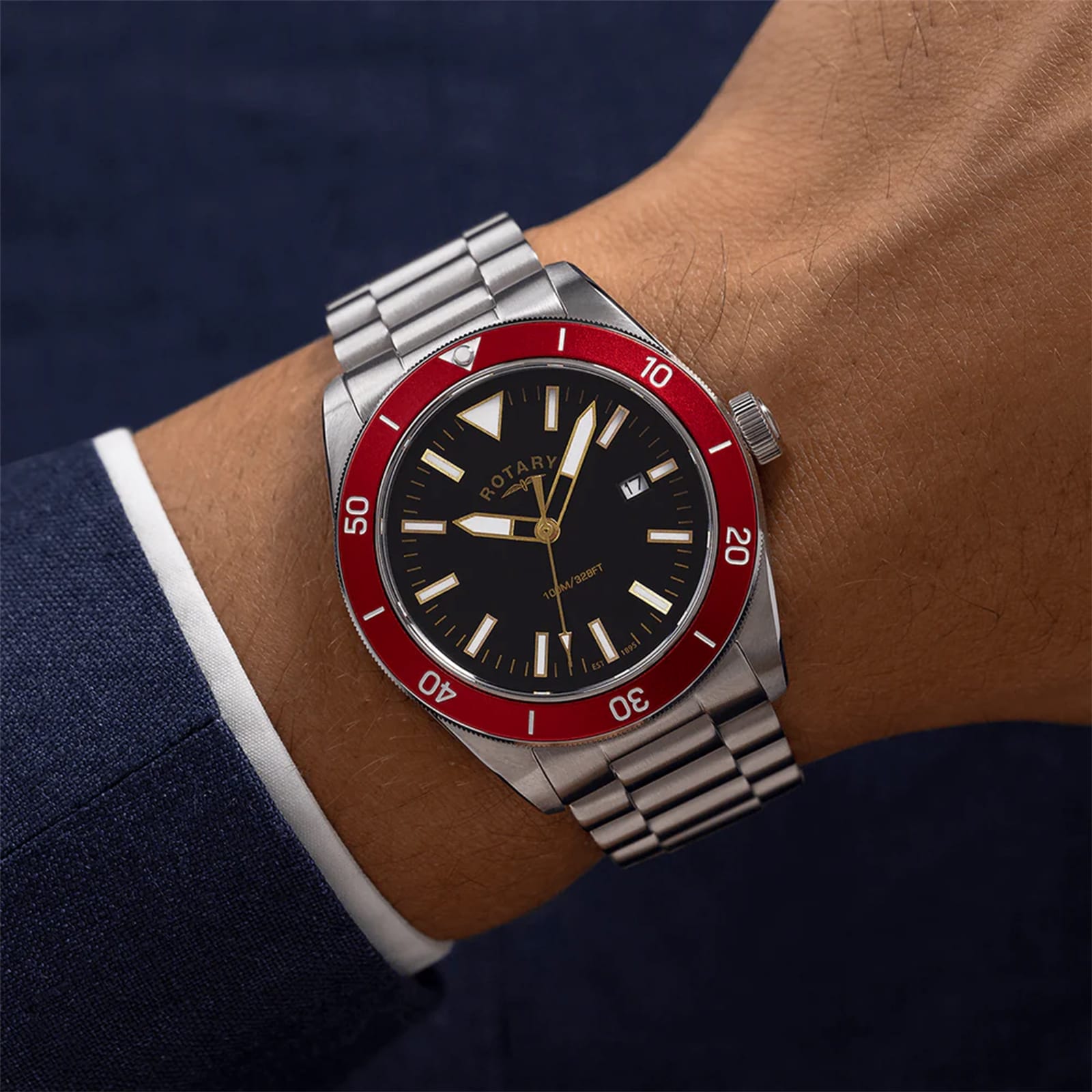 Rotary Apex100 41mm Mens Watch Black Rotary Apex100 41mm Mens Watch Black
