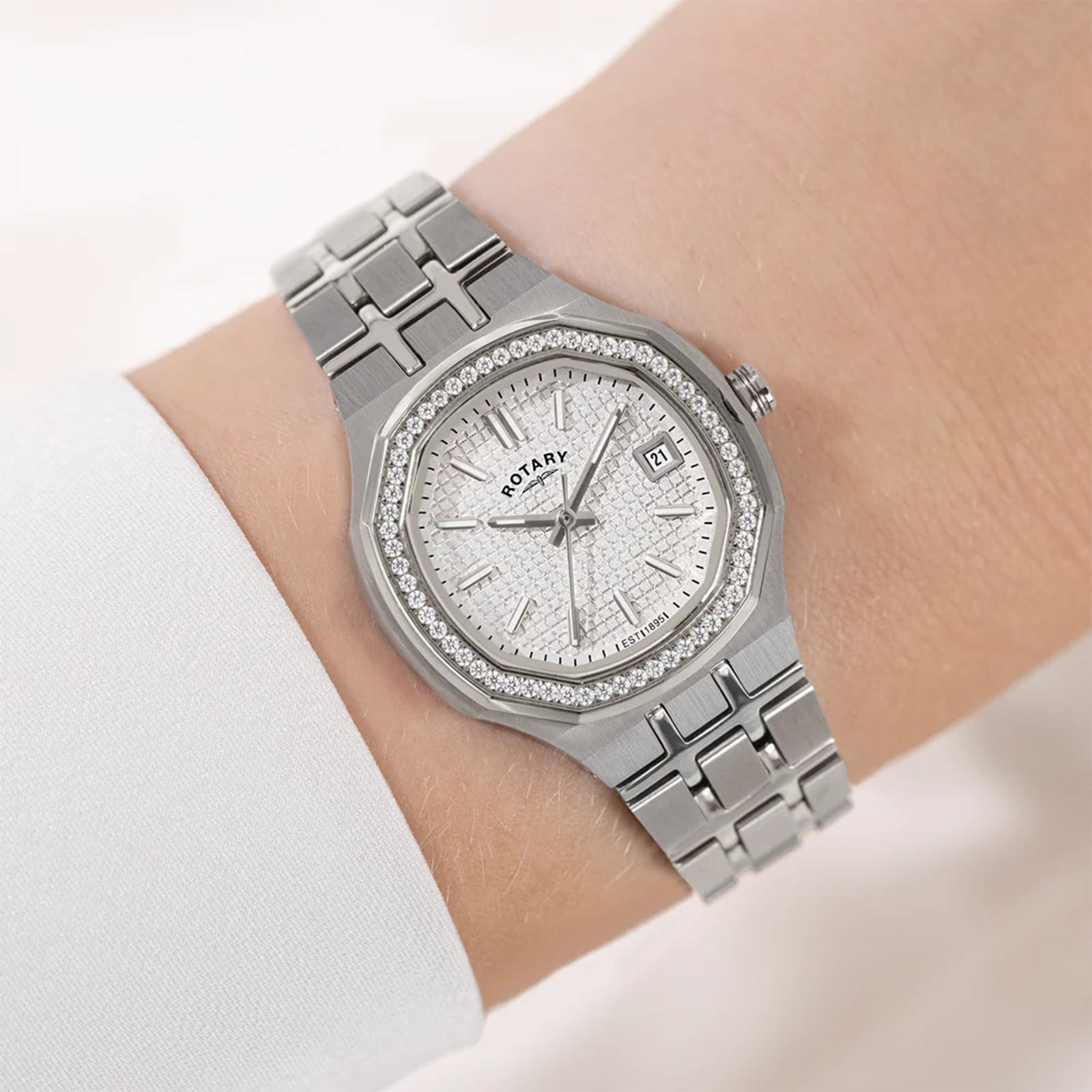 Rotary Brilliance 30mm Ladies Watch White Rotary Brilliance 30mm Ladies Watch White