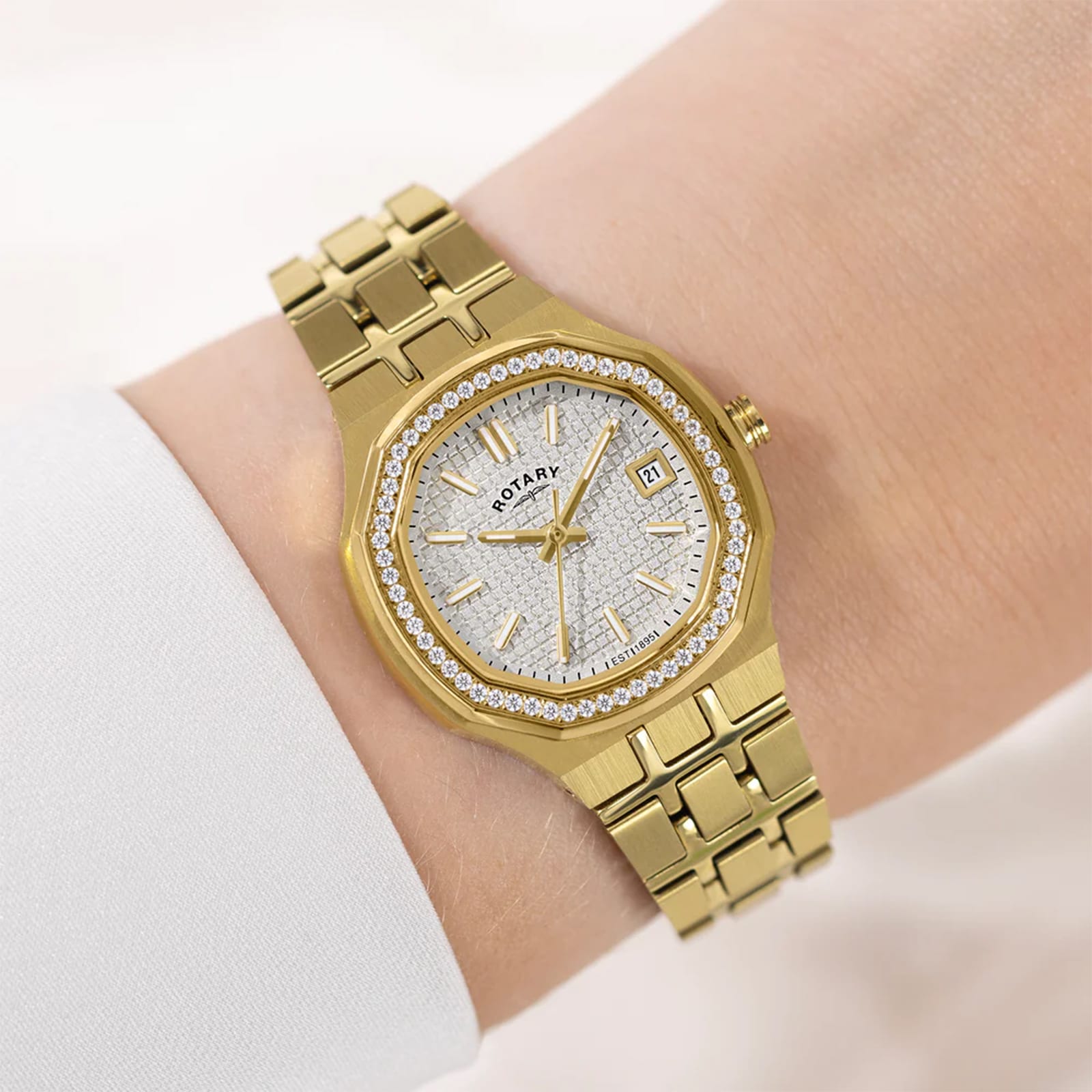 Rotary Brilliance 30mm Ladies Watch White Rotary Brilliance 30mm Ladies Watch White