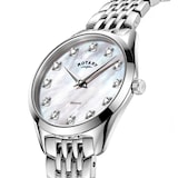 Rotary Ultra Slim 27mm Ladies Watch Mother Of Pearl