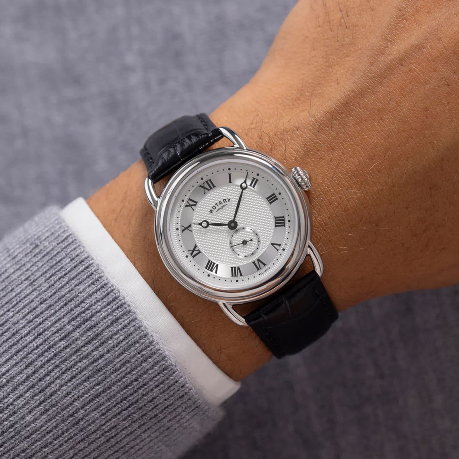 Rotary Heritage 'Sherlock' 38mm Mens Watch Silver