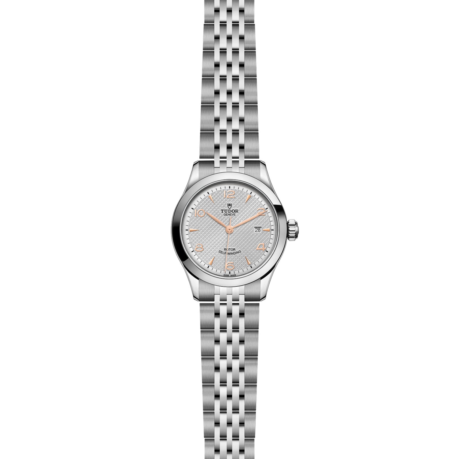 Tudor 1926 28mm Ladies Watch Steel Case Silver Dial