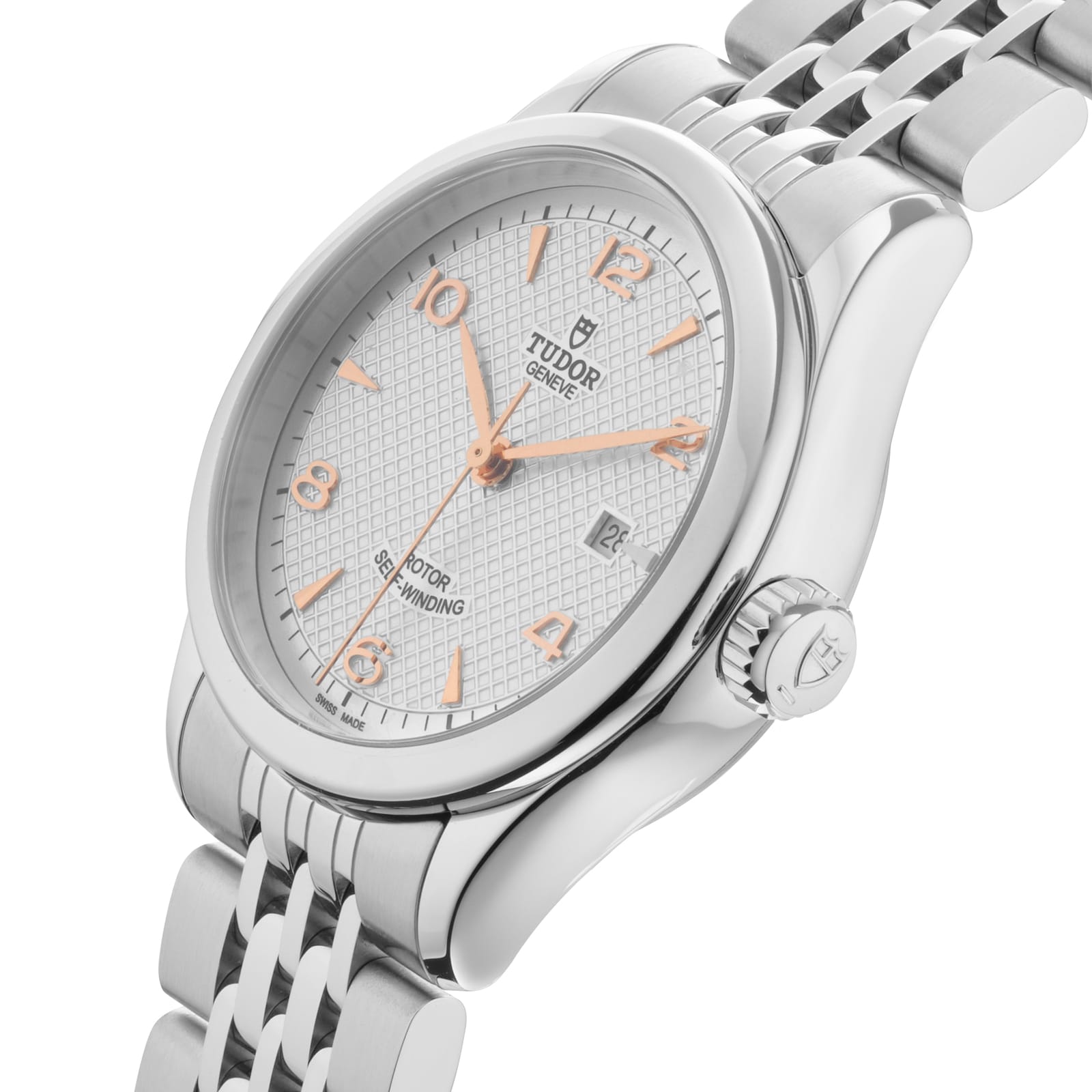 Tudor 1926 28mm Ladies Watch Steel Case Silver Dial
