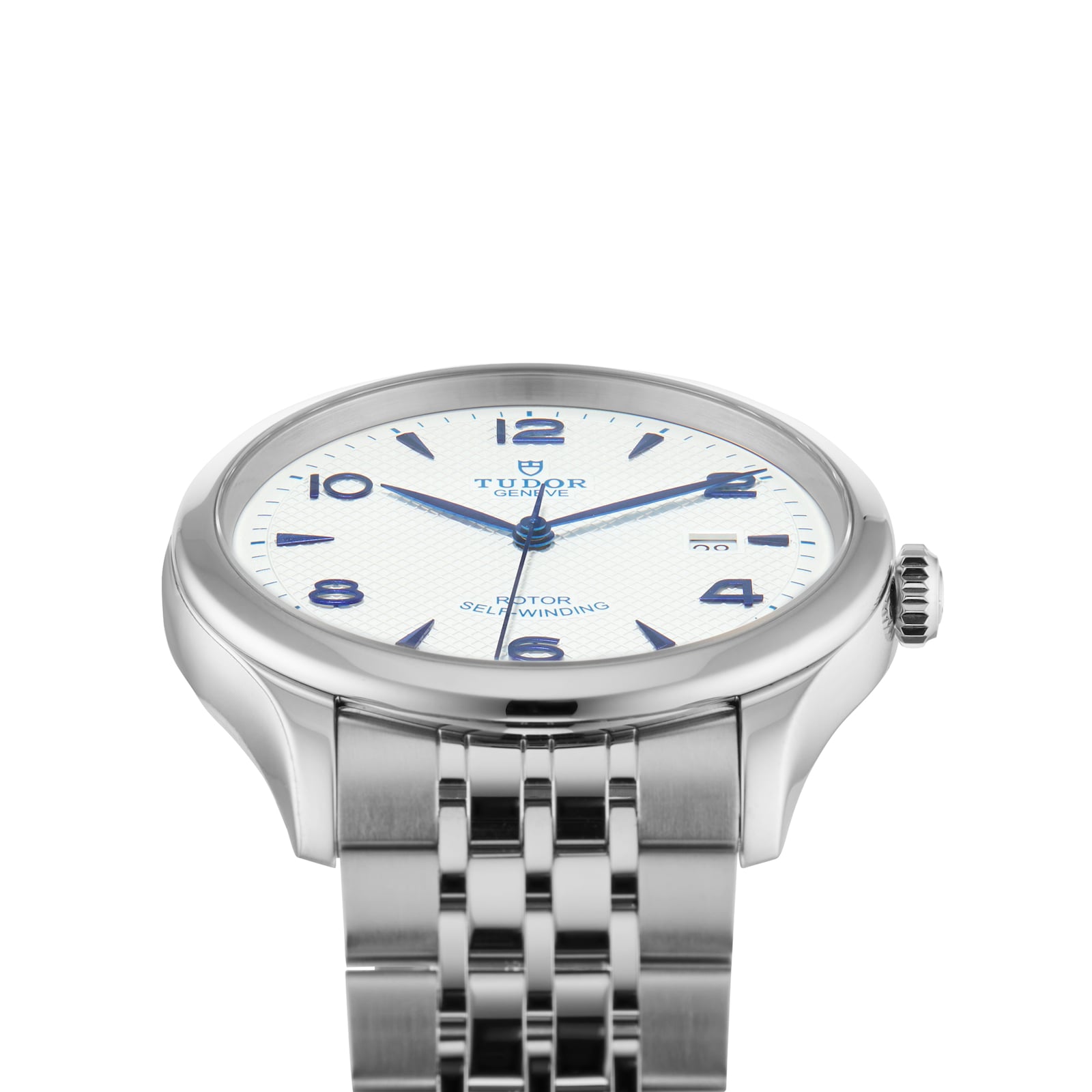 Tudor 1926 41mm Mens Watch Steel Case Opaline and Blue Dial