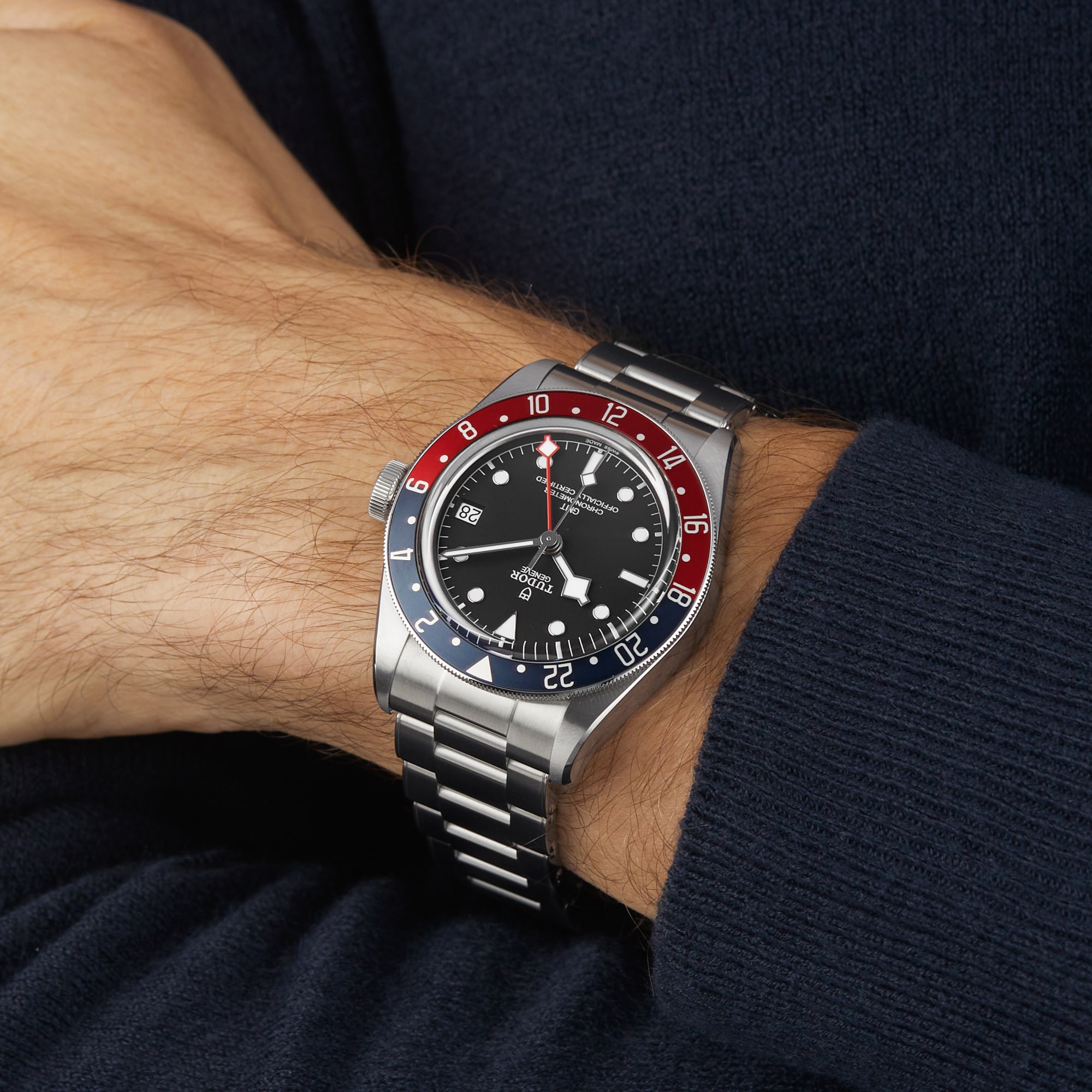 Tudor Black Bay GMT 41mm Steel Case Rivet Steel Bracelet