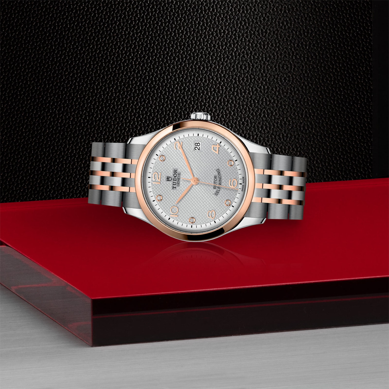 Tudor 1926 36mm Ladies Watch Steel Case Diamond-Set Silver Dial